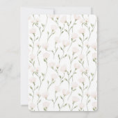 Blush Pink White Floral Wedding Kaart (Achterkant)