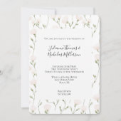 Blush Pink White Floral Wedding Kaart (Voorkant)