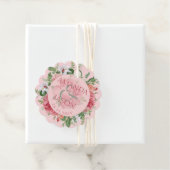 Blush Pink White Florence schattige Huwelijkscade Bedankjes Labels (In situ)