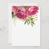 Blush Pink White Flower Rozen Vrijgezellenfeest Kaart (Achterkant)