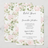 Blush Pink White Flowers Vrijgezellenfeest Kaart (Voorkant / Achterkant)