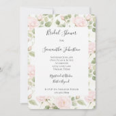 Blush Pink White Flowers Vrijgezellenfeest Kaart (Voorkant)