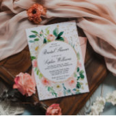 Blush Pink & White Flowers Vrijgezellenfeest Kaart