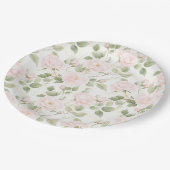 Blush Pink White Flowers Wedding Papieren Bordje (Gekanteld)