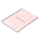 Blush Pink White Gold Confetti Glitz Sparkle Notitieboek (Linkerzijde)