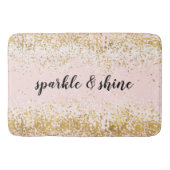 Blush Pink White Gold Confetti Sparkle Badmat (Voorkant)