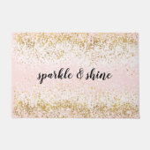 Blush Pink White Gold Confetti Sparkle Deurmat (Voorkant)