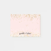 Blush Pink White Gold Confetti Sparkle Post-it® Notes (Voorkant)