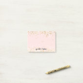 Blush Pink White Gold Confetti Sparkle Post-it® Notes (Op bureau)