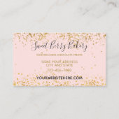 Blush Pink White Gold Confetti Sparkle Visitekaartje (Voorkant)