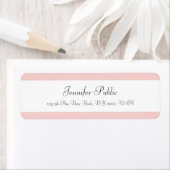 Blush Pink White Hand Script Sjabloon Moderne stij Etiket (Insitu)