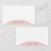 Blush Pink White Modern Trendy Sjabloon Elegant (Voorkant / Achterkant)