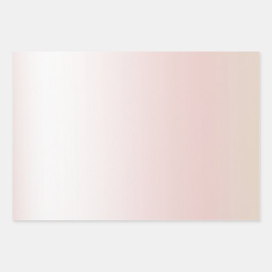 Blush Pink White Ombre Roos Glitter      Inpakpapier Vel (Voorkant 3)