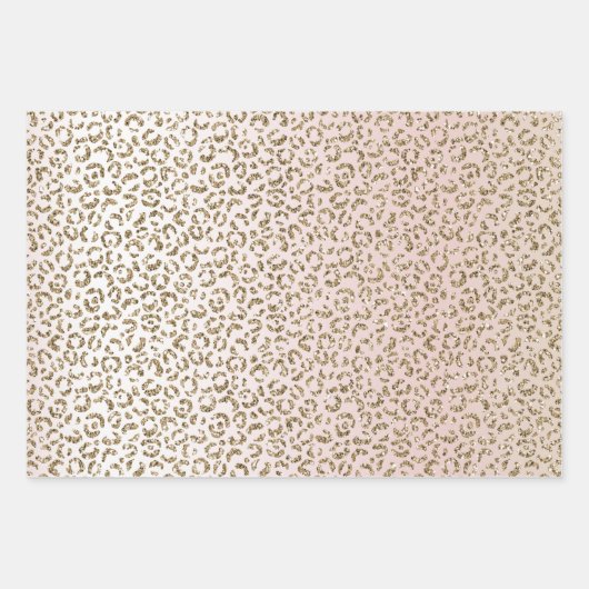 Blush Pink White Ombre Roos Glitter      Inpakpapier Vel (Voorkant 2)