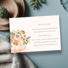 Blush Pink White Pumpkin Floral Weddenschappen Rec