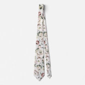 Blush Pink & White Ranunculus Vine Wedding Stropdas (Voorkant)