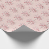 Blush Pink White Snowflakes Christmas Cadeaupapier (Hoek)