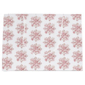 Blush Pink White Snowflakes Christmas Groot Cadeauzakje (Voorkant)