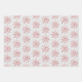 Blush Pink White Snowflakes Christmas Inpakpapier Vel (Voorkant 3)