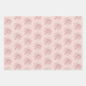 Blush Pink White Snowflakes Christmas Inpakpapier Vel (Voorkant)
