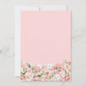 Blush Pink White Waterverf Flowers Quinceañera Kaart (Achterkant)