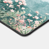 Blush Pink Wildbloemen en bergen Bureaumat (Hoek)