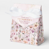 Blush Pink Wildflower Baby shower Favoriete Boxen Bedankdoosjes (Voorkant Zijde)