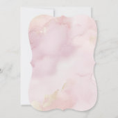 Blush Pink Wildflower Baby shower Uitnodiging – Du (Achterkant)