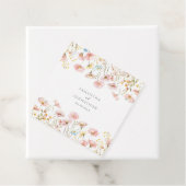 Blush Pink Wildflower Bloemen Huwelijksgunst Label (In situ)