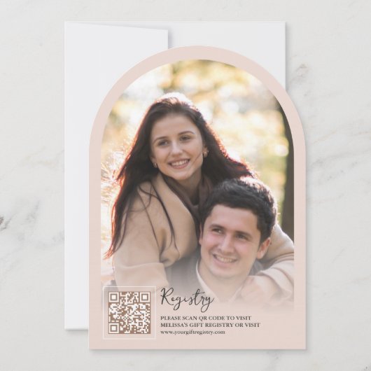 Blush Pink Wildflower Butterfly Arch Vrijgezellenf Kaart (Achterkant)