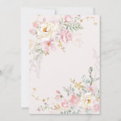 Blush Pink Wildflower Butterfly Garden Wedding Kaart (Achterkant)