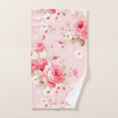 Blush Pink Wildflower Floral Bad Handdoek (Handdoek)