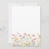 Blush Pink Wildflower Floral Bridal Shower Kaart (Achterkant)