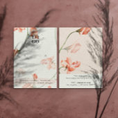 Blush Pink Wildflower | Kaart voor beeldscherm ont Visitekaartje