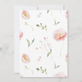 Blush Pink Wildflower Lijst Graduation Party Kaart (Achterkant)