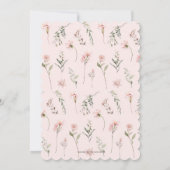 Blush Pink Wildflower Little Miss Onederful foto Kaart (Achterkant)