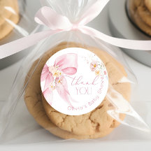 Blush Pink Wildflower Pink Bow Dank u