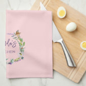 Blush Pink Wildflower Theedoek (Quarter Fold)