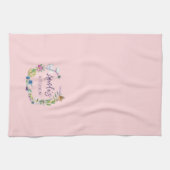 Blush Pink Wildflower Theedoek (Horizontaal)