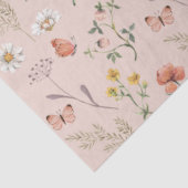 Blush Pink Wildflower Tissuepapier (Detail)