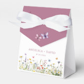 Blush Pink Wildflower Wedding Favoriet Box Bedankdoosjes (Voorkant Zijde)