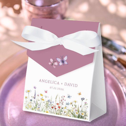 Blush Pink Wildflower Wedding Favoriet Box Bedankdoosjes