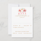 Blush Pink Wildflower Wedding RSVP Kaart (Voorkant)