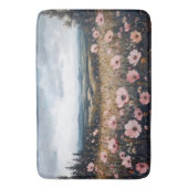 Blush Pink Wildflowers Landschap Badmat (Voorkant Verticaal)