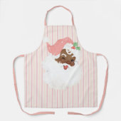 Blush Pink Winking Black Kerstmis Schort (Voorkant)