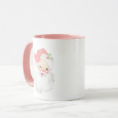 Blush Pink  Winking Santa Kerstmis Mok (Voorkant links)
