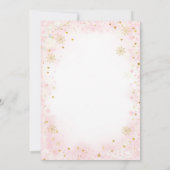 Blush Pink Winter Onederland Birthday Uitnodiging (Achterkant)