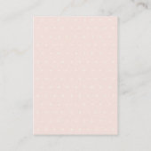 Blush Pink Winter Sleigh Books for Baby shower Informatiekaartje (Achterkant)