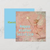 Blush Pink Winter Solstice Kaart (Voorkant / Achterkant)