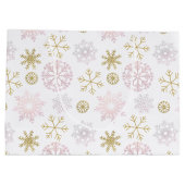 Blush Pink Winter Wonderland in Blush Pink & Gold Groot Cadeauzakje (Achterkant)